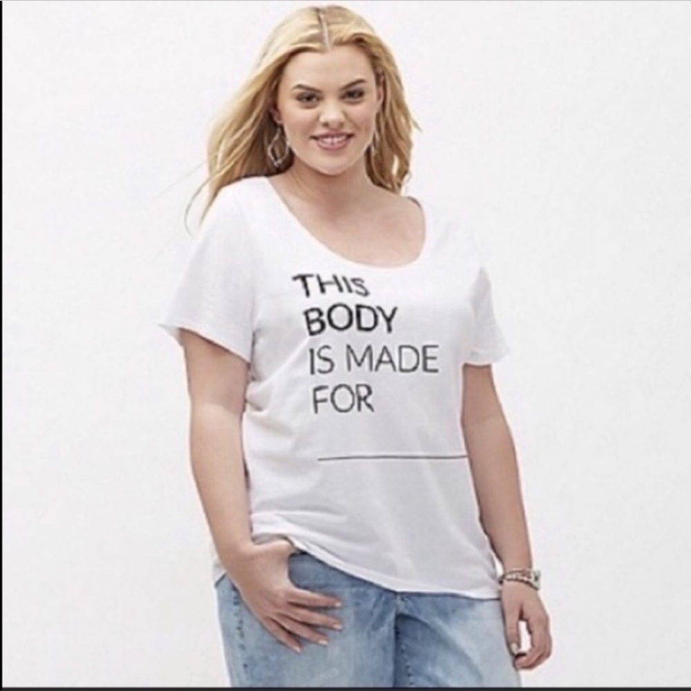 Lane Bryant "This Body is Made for ___" Tee NWT